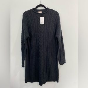 Juniors SO Black Cable Knit Sweater Dress